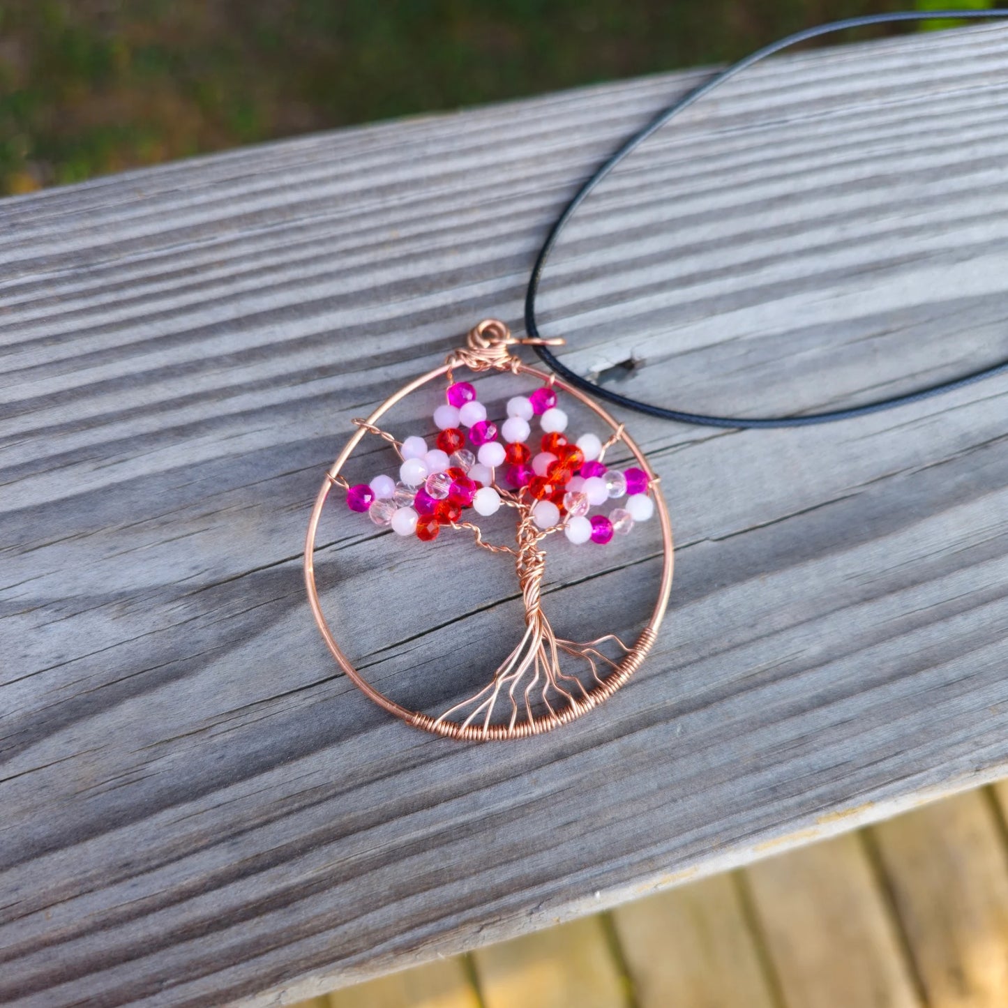 Tree of Life Necklace #2 - Perfectly Pink