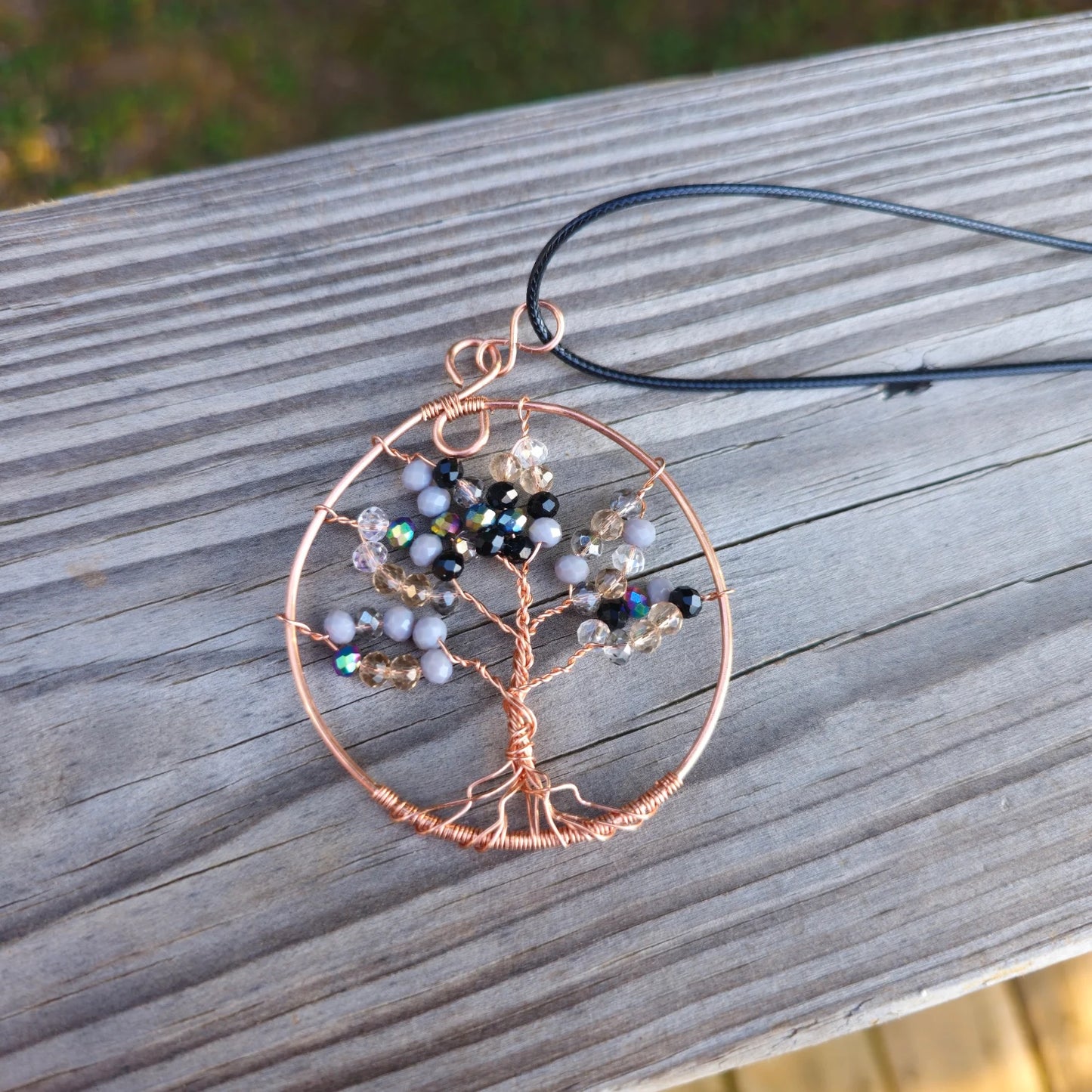 Tree of Life Necklace #7 - Smoke