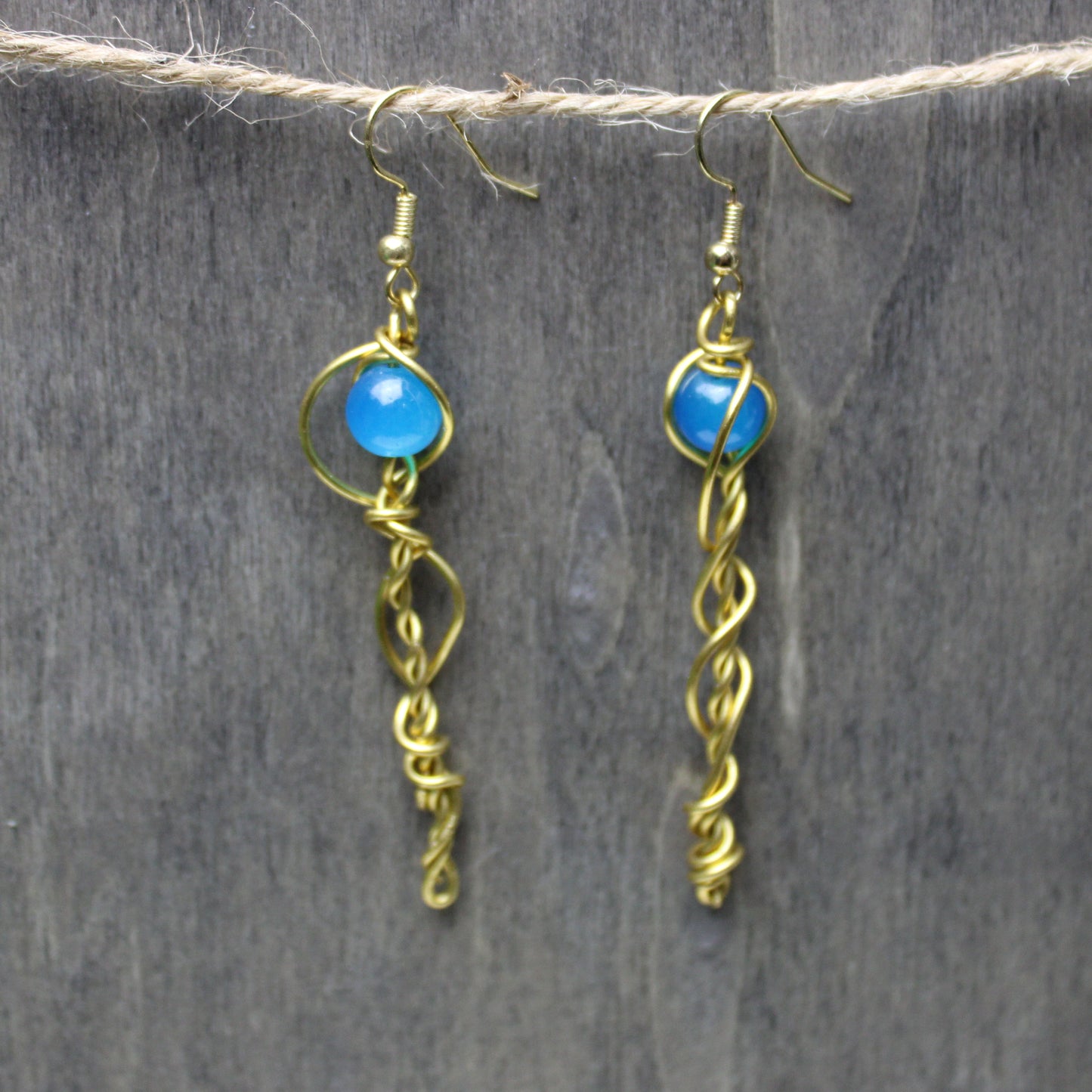 Gilded Elven Wand Earrings