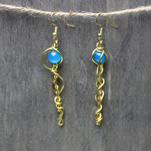 Gilded Elven Wand Earrings