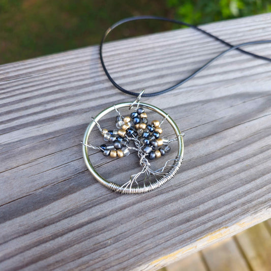Tree of Life Necklace #10 - Golden Night