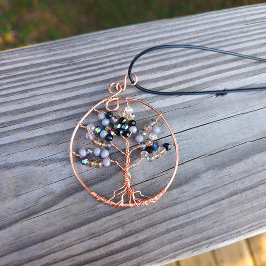 Tree of Life Necklace #7 - Smoke