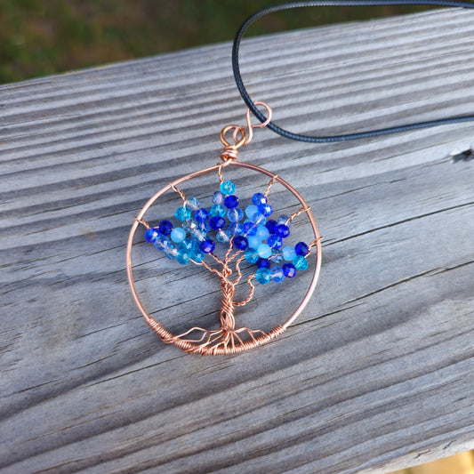 Tree of Life Necklace #6 - Blues