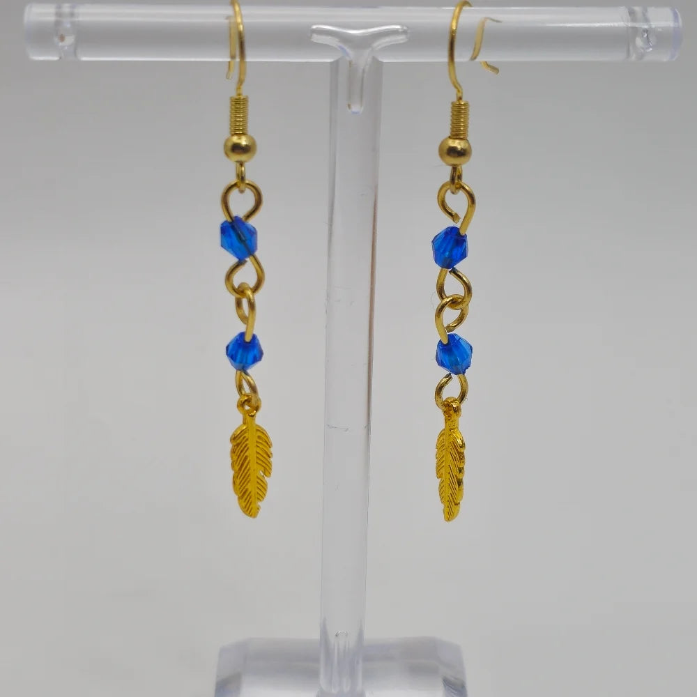 Gold Wyrmfeather Earrings