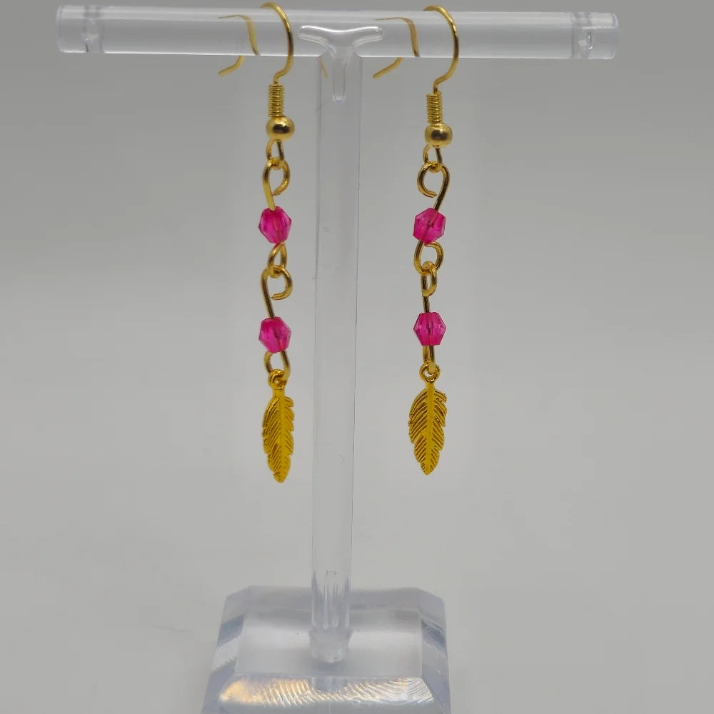 Gold Wyrmfeather Earrings
