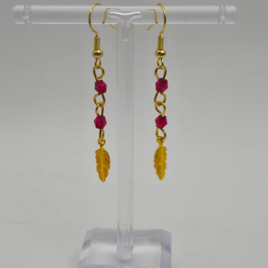 Gold Wyrmfeather Earrings