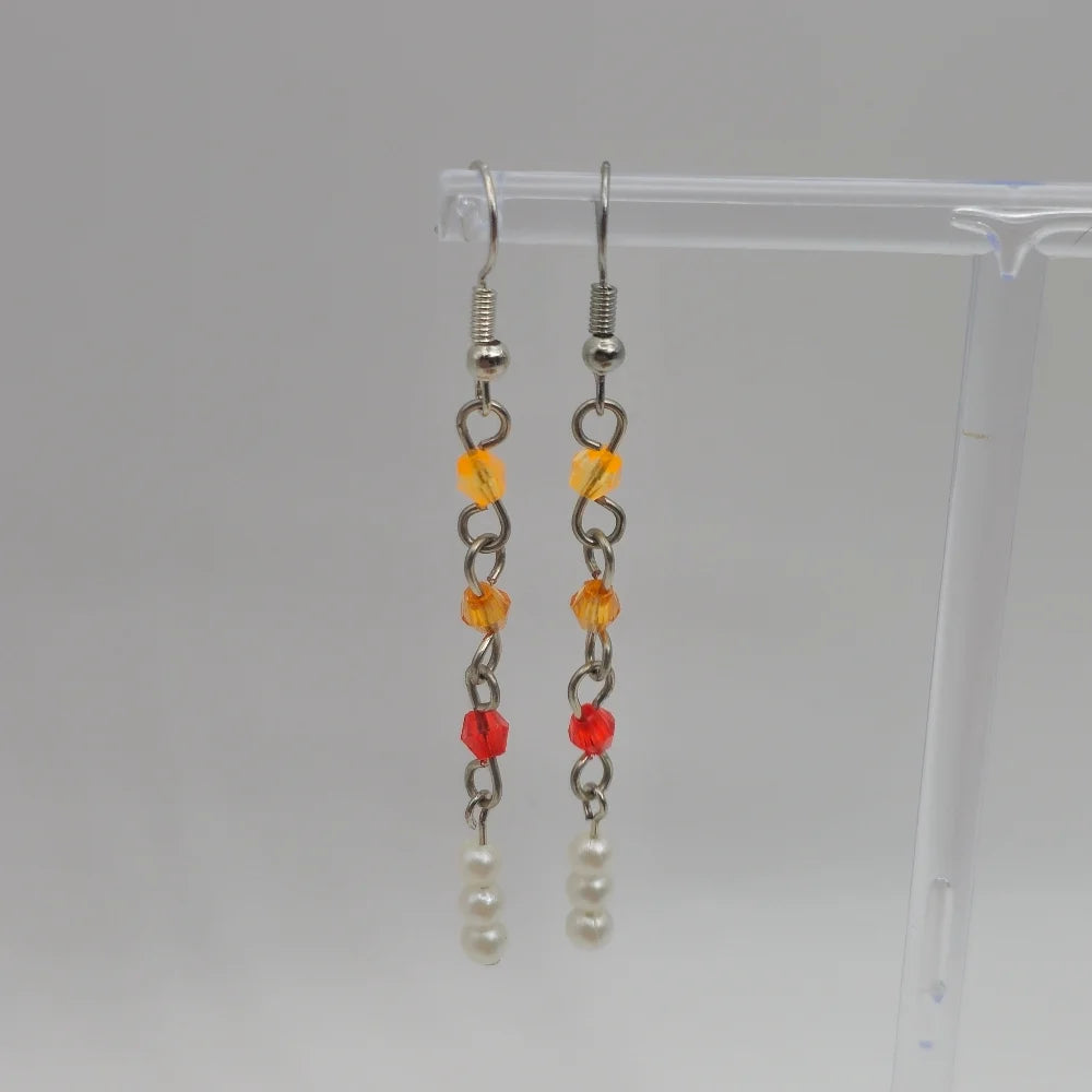 Silver Battle Pearl Earrings