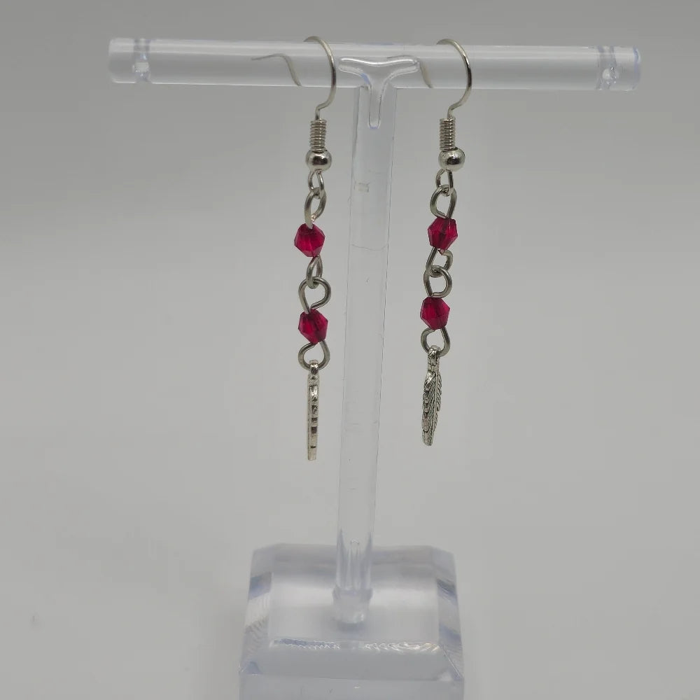 Silver Wyrmfeather Earrings