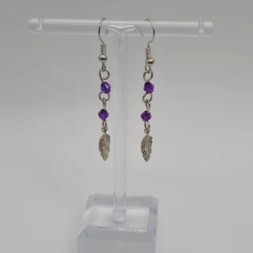 Silver Wyrmfeather Earrings
