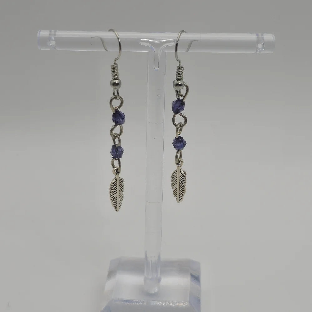 Silver Wyrmfeather Earrings