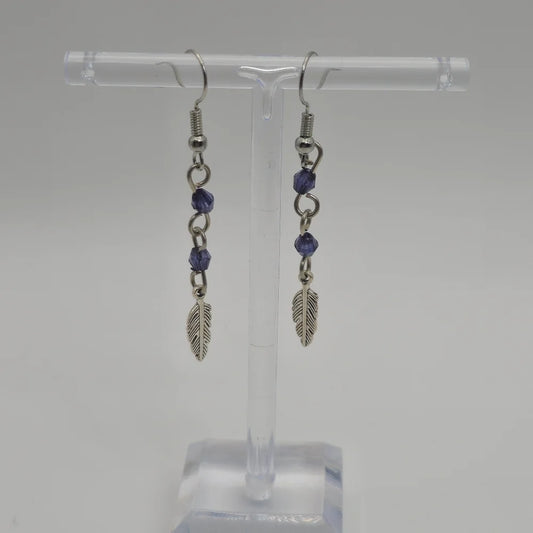 Silver Wyrmfeather Earrings