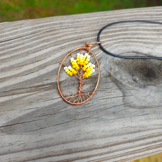 Tree of Life Necklace #30 - Lemon Meringue