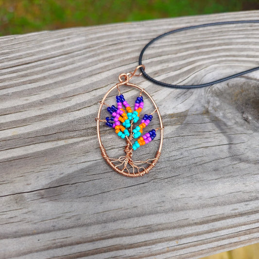 Tree of Life Necklace #33 - Fiesta